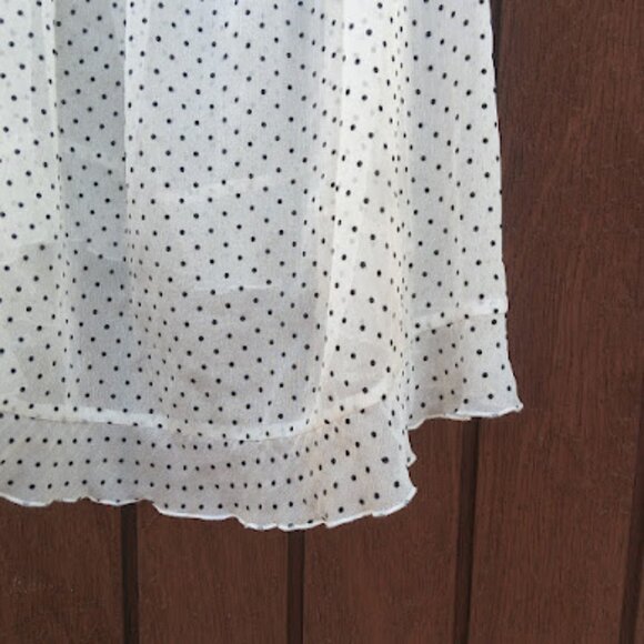 VICTORIAS SECRET | Sheer Babydoll Swiss Dot Ruffle Slip Dress Nightie Coquette L - Picture 5 of 13